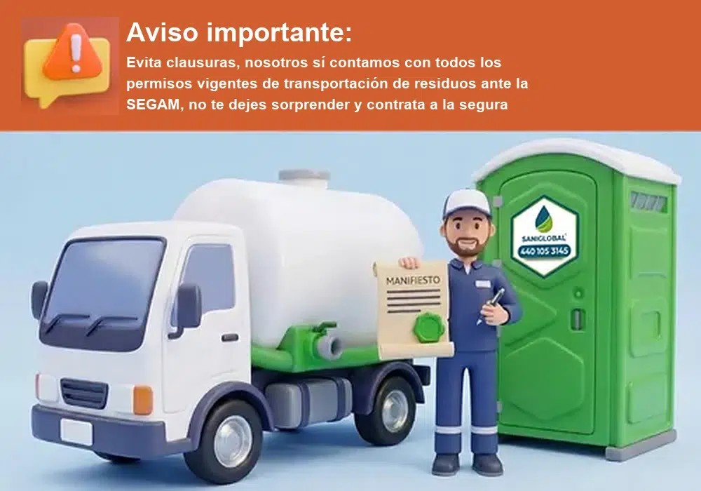 Aviso importante permisos vigentes ante la SEGAM y entrega de manifiestos - Saniglobal San Luis Potosí