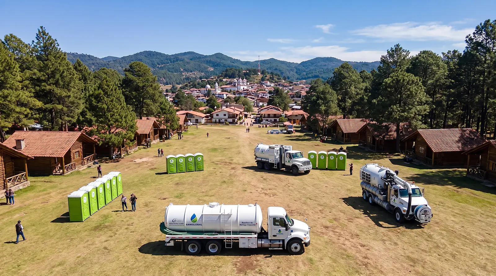 Servicio de sanitarios portátiles y camiones Saniglobal en Mazamitla